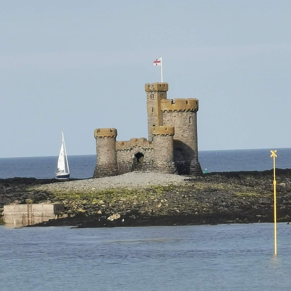 Castle on a mound.